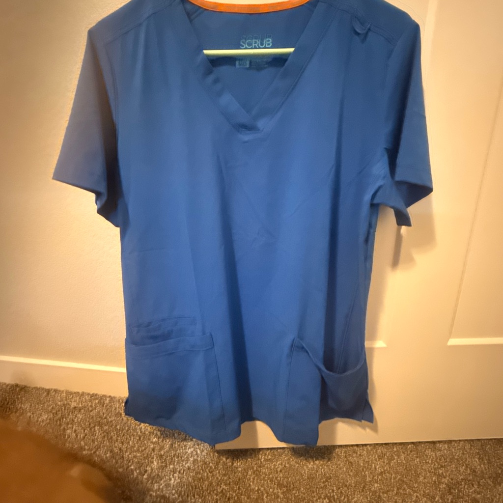 Scrub Womens Blue Scrub Top